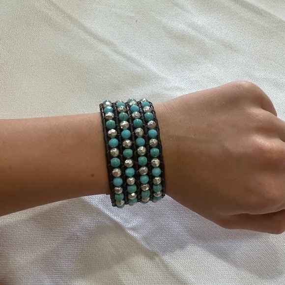 New Premier Designs Beachbound brown and turquoise beaded‎ bracelet - Picture 1 of 4